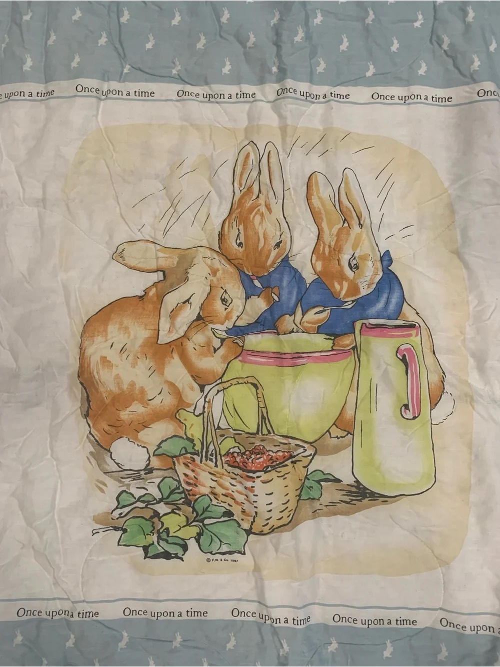 Vintage Beatrix Potter Size Twin Comforter and 4 pillowcases